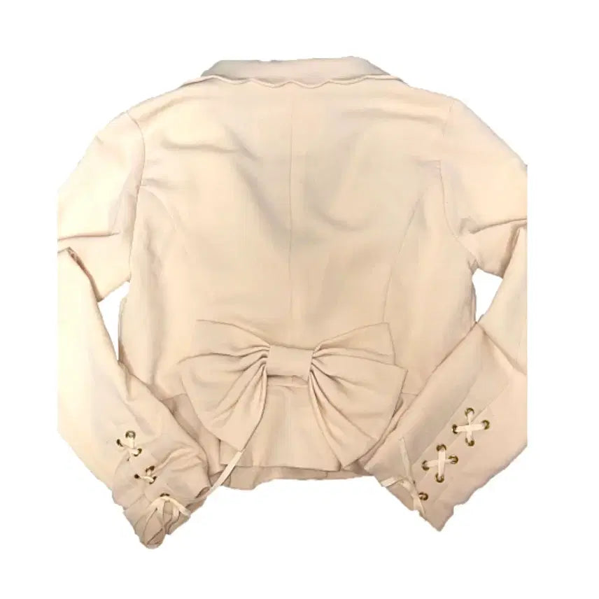 [BUNJANG] Lizlisa Beige Ribbon Detail Jacket / Lizlisa 베이지색 리본 장식 자켓 리즈리사 히메갸루