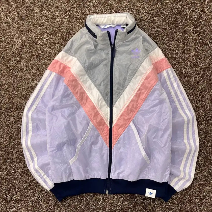 [BUNJANG] Adidas Multicolor Windbreaker Jacket / 90 아디다스 멀티컬러 윈드브레이커 바람막이 자켓