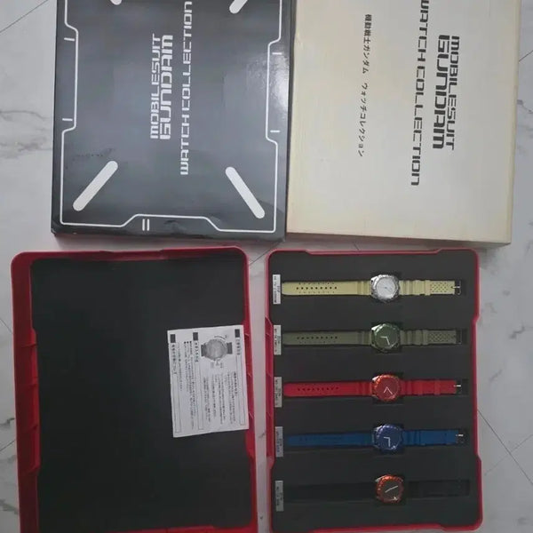 [BUNJANG] Mobile Suit Gundam Watch Collection Set (5 Variants) / 모빌슈트 건담 워치 컬렉션 시계 5종 세트