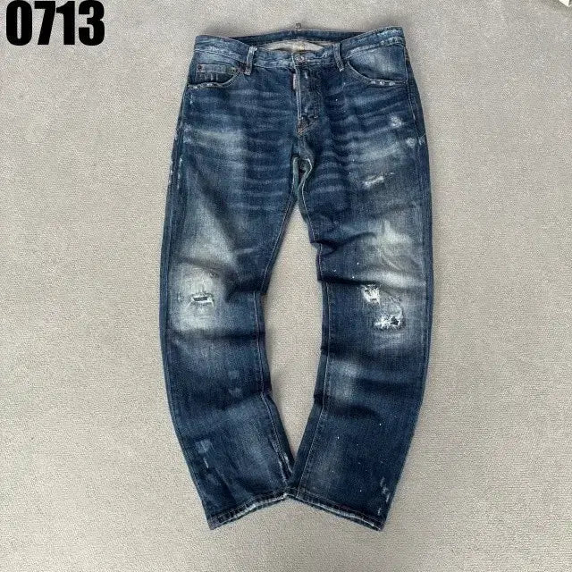 [BUNJANG] Dsquared2 Men's Blue Washing Distressed Jeans Size 52 / 디스퀘어드2 청바지 남성 청바지 블루워싱 데미지52