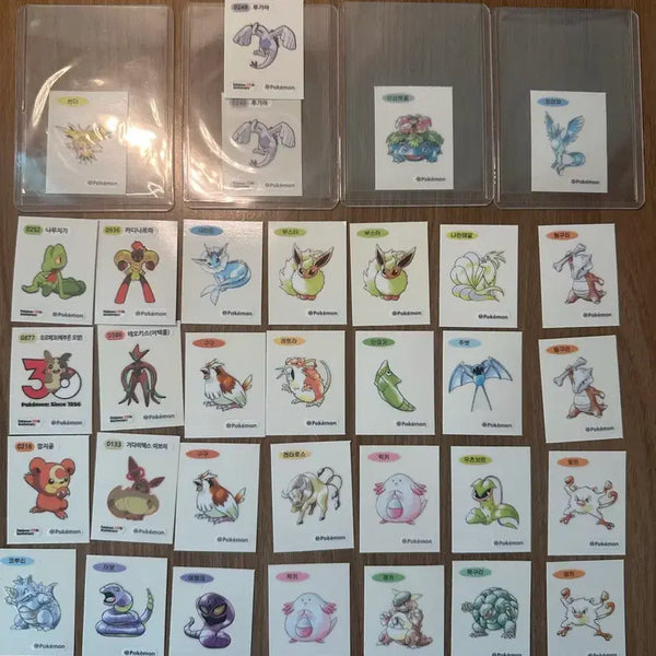 [BUNJANG] Pokemon Bread Stickers Set / 포켓몬 카드 띠부띠부씰 세트
