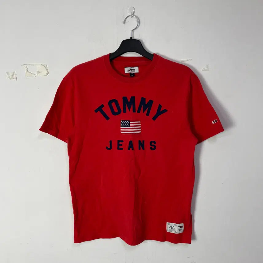 [BUNJANG] Tommy Jeans Red T-Shirt / 타미 진스 반팔티셔츠 레드