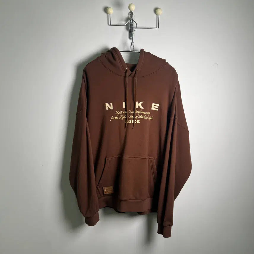 [BUNJANG] Nike Brown Graphic Oversized Hoodie XL / NIKE 나이키 그래픽 브라운 오버사이즈 후드티 XL
