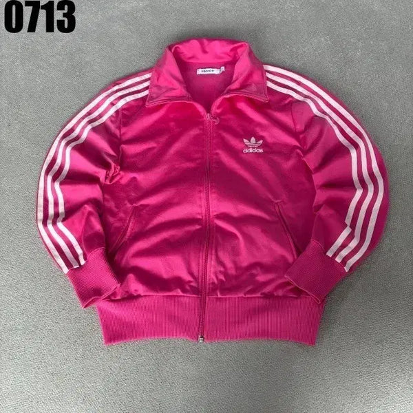 [BUNJANG] Adidas 3-Stripes Training Zip-Up Pink L / 아디다스 삼선 트레이닝 집업 핑크L