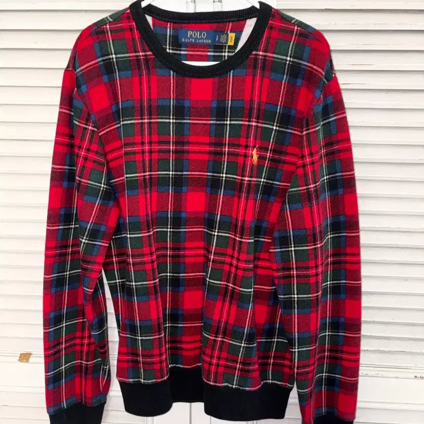 [BUNJANG] Polo Ralph Lauren Tartan Plaid Sweatshirt / 폴로 랄프로렌 체크 패턴 타탄 맨투맨