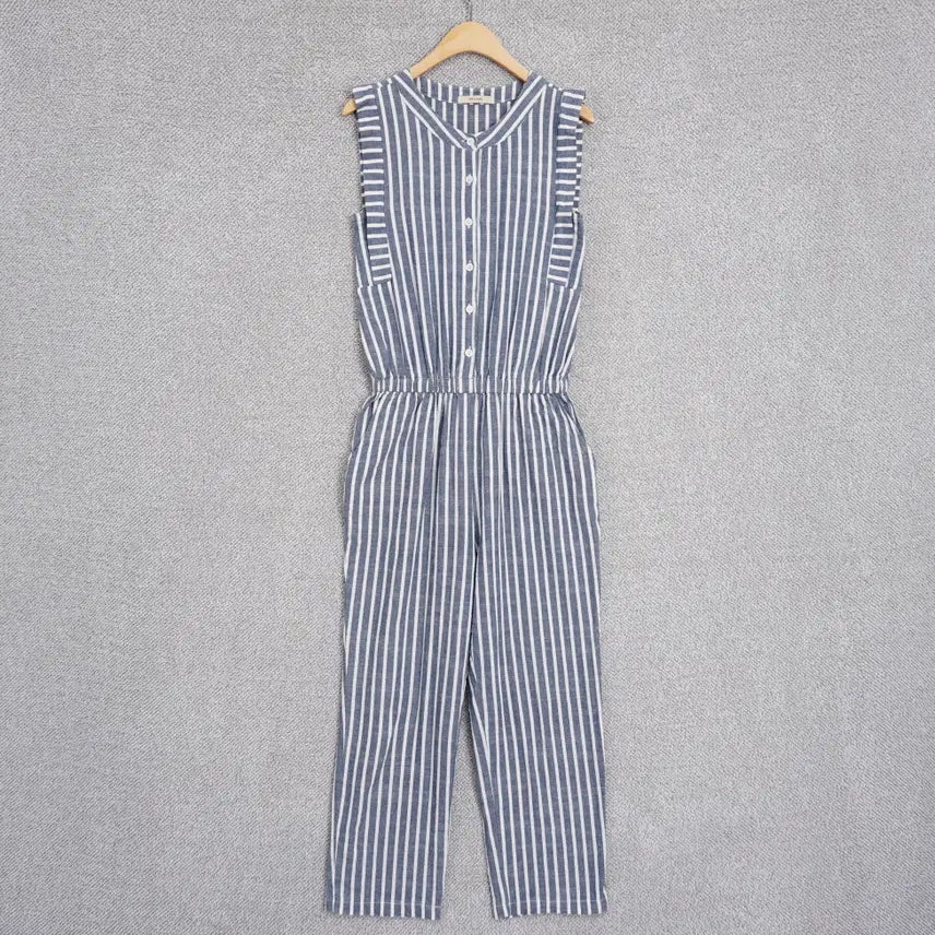 [BUNJANG] Baneik Women's Striped Sleeveless Jumpsuit Size 44 / 반에이크 여성 스트라이프 슬리브리스 점프수트 44size