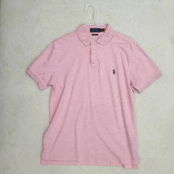 [BUNJANG] Polo Ralph Lauren Custom Slim Fit Pink Cotton Polo Shirt (95-100) / 폴로 카라티 (95-100)
