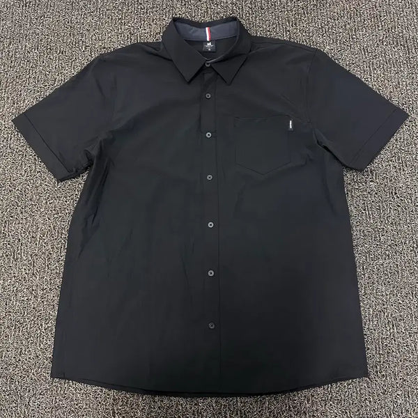 [BUNJANG] Millet Golf Poly Short Sleeve Shirt Black XL / 밀레 골프 폴리 반팔 셔츠 블랙 105(XL)