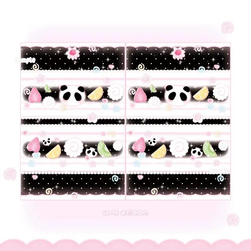 [BUNJANG] Black Neutral Tone Binder Pages - 6.3x9.5cm / 3+1/대지10)산도 판다 블랙 무채색 바인더대지