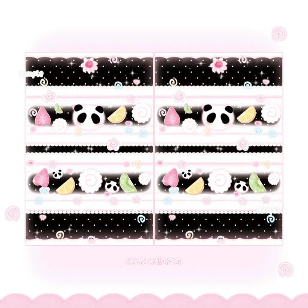 [BUNJANG] Black Neutral Tone Binder Pages - 6.3x9.5cm / 3+1/대지10)산도 판다 블랙 무채색 바인더대지