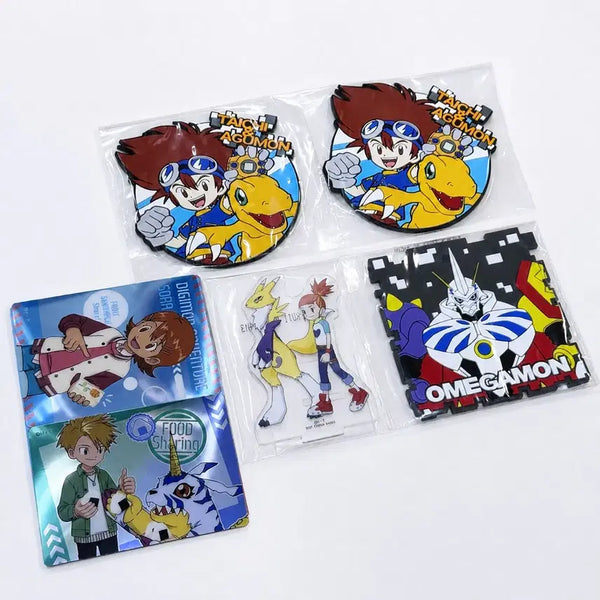 [BUNJANG] Digimon Official Goods Agumon Omegamon Strap Acrylic Metal Card Set / 디지몬 공식 굿즈 새상품 스트랩 아크릴 메탈카드 아구몬 오메가몬