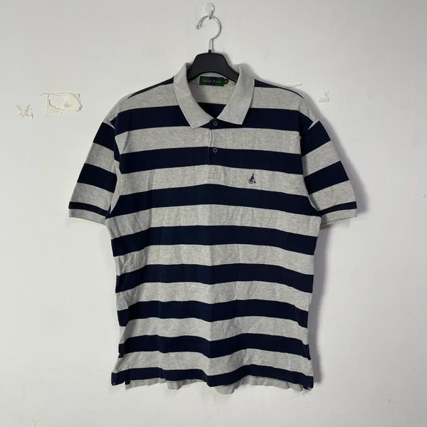 [BUNJANG] Beanpole Striped Short-Sleeve Polo T-Shirt / 빈폴 스트라이프 반팔 카라티셔츠