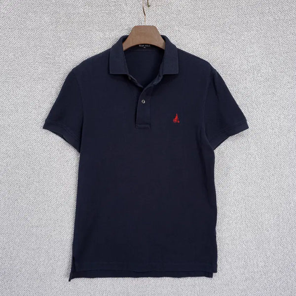 [BUNJANG] Beanpole Men's Navy PK Short Sleeve Polo T-Shirt (Size 90-95) / 빈폴 남성 네이비 PK 반팔 카라 티셔츠 90-95size