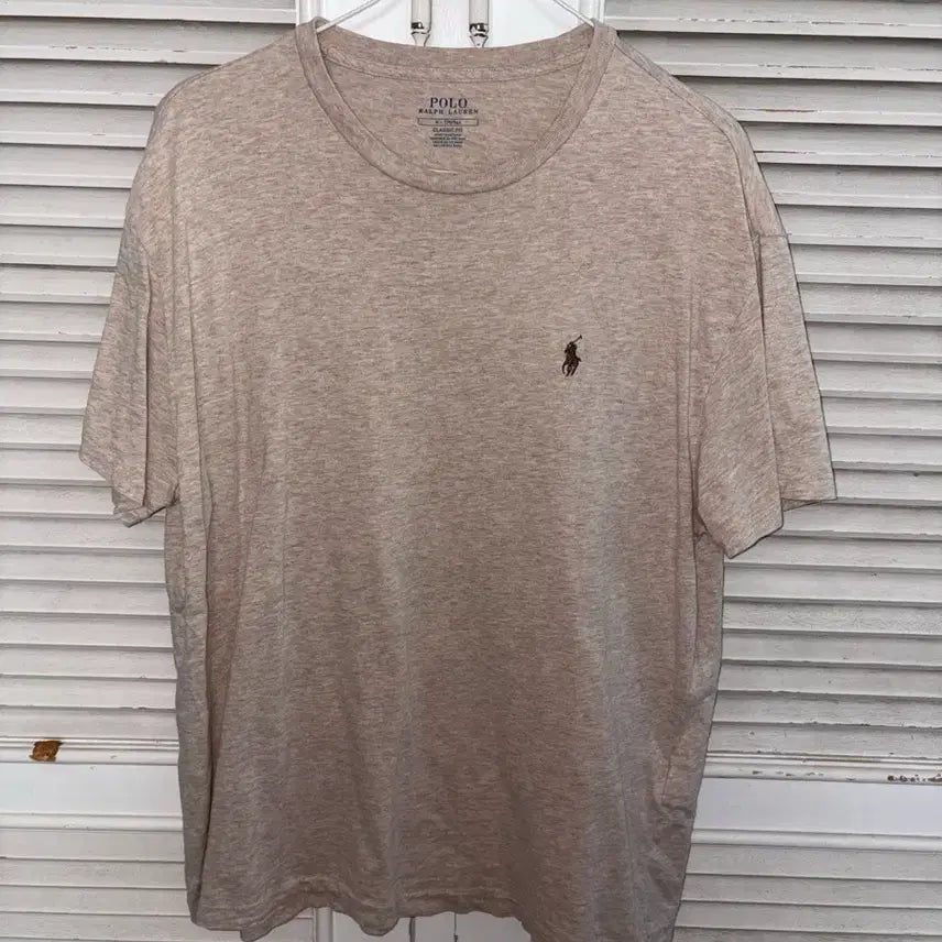 [BUNJANG] Polo Ralph Lauren Short Sleeve T-Shirt Beige / 폴로 랄프로렌 반팔 티셔츠 베이지