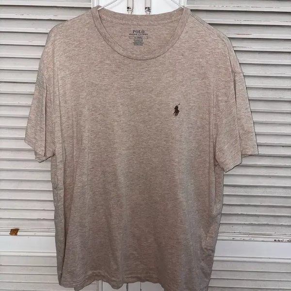 [BUNJANG] Polo Ralph Lauren Short Sleeve T-Shirt Beige / 폴로 랄프로렌 반팔 티셔츠 베이지
