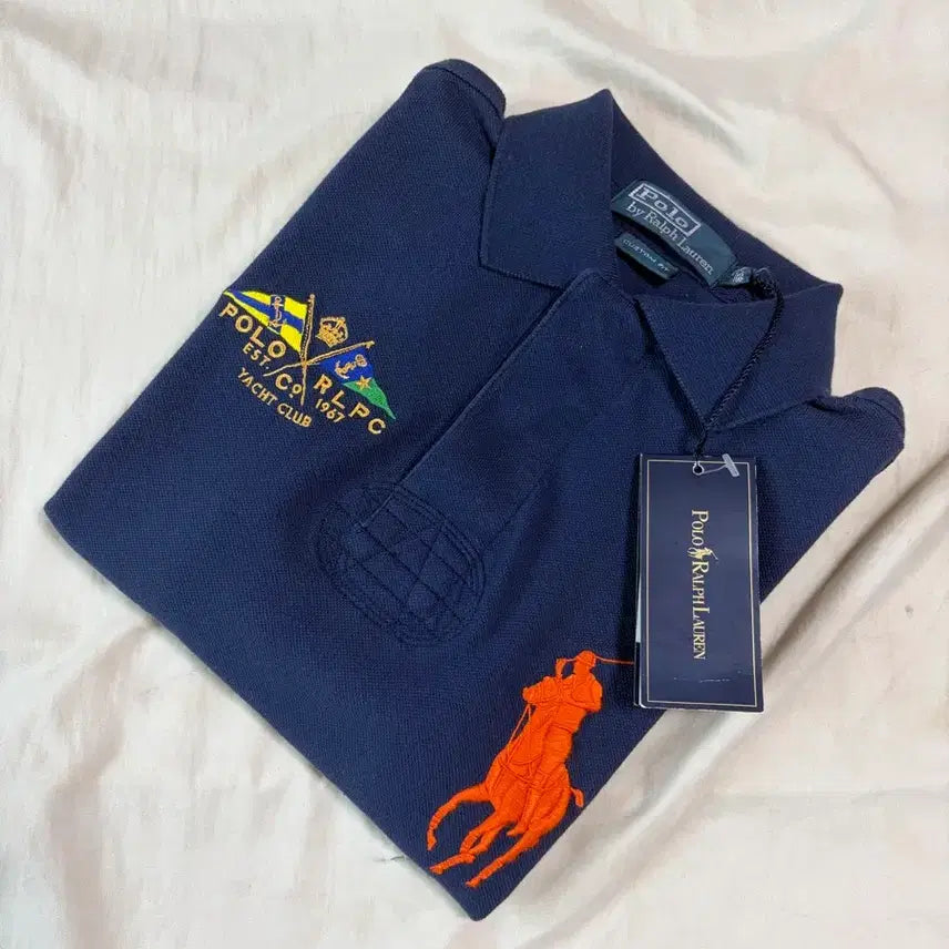 [BUNJANG] Polo Ralph Lauren Big Pony Yacht Club Tipped Collar Polo Shirt / XS, 택있는 새상품] 폴로 랄프로렌 빅포니 YACHT CLUB 카라티