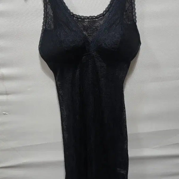 [BUNJANG] Black Lace Cap Slip Size 95 / 블랙 레이스 캡슬립95
