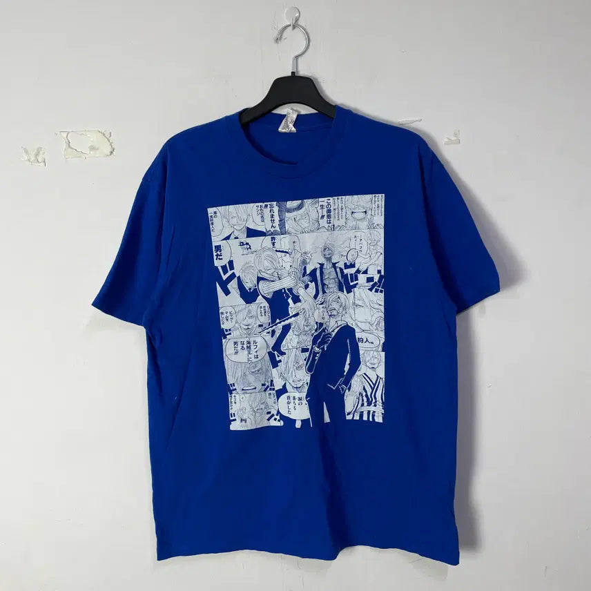 [BUNJANG] Shueisha Jump Shop Limited Edition One Piece Sanji T-Shirt / 원피스 x 슈에이샤 점프 숍 한정판 산지 만화 반팔티셔츠
