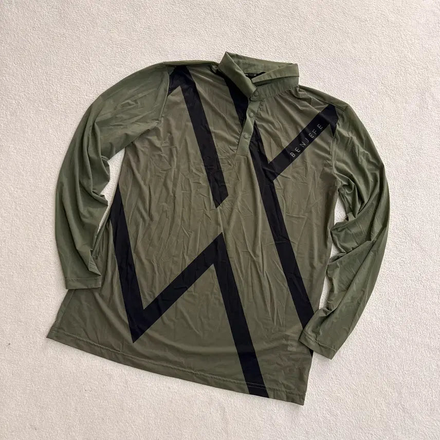 [BUNJANG] BENZEF Functional Long Sleeve Collar T-shirt 0713T2 / 105 벤제프 기능성 긴팔 카라티 0713T2