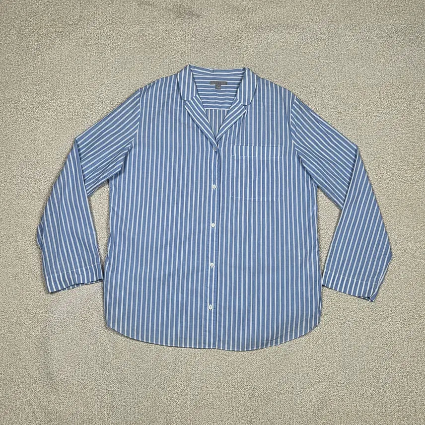 [BUNJANG] COS Open Collar Stripe Cotton Shirt / [COS] 오픈 카라 스트라이프 코튼 셔츠 | S00551