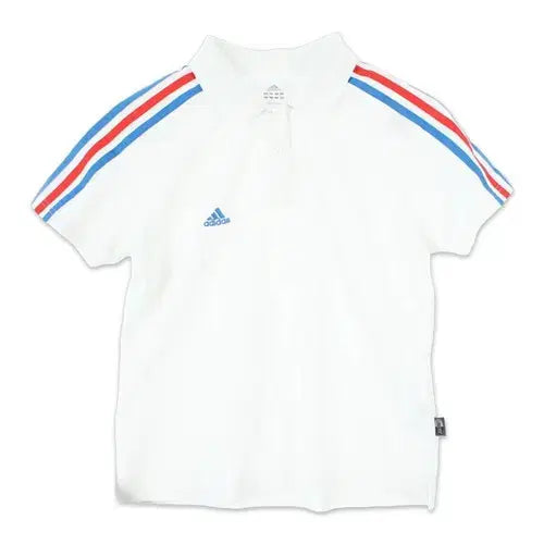 [BUNJANG] Adidas Women's Poly Logo Collar Short Sleeve T-Shirt (M) / 아디다스 (WOMEN - M) 폴리 로고 카라넥 반팔 티셔츠