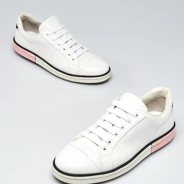 [BUNJANG] Prada Triangle Logo Two-Tone Sneakers / [정품]프라다 삼각로고 투톤 스니커즈 220