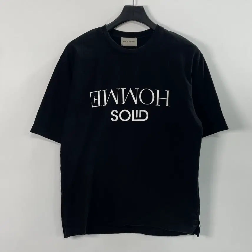 [BUNJANG] Solid Homme Lettering Logo Short Sleeve T-Shirt / 솔리드옴므 레터링 로고 반팔티 (on.1172)