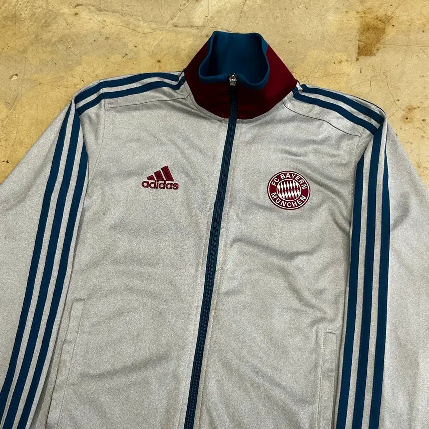 [BUNJANG] Adidas Bayern Munich Grey Color Block Track Top Size 90 / 90 아디다스 바이에른 뮌헨 그레이 배색 트랙탑