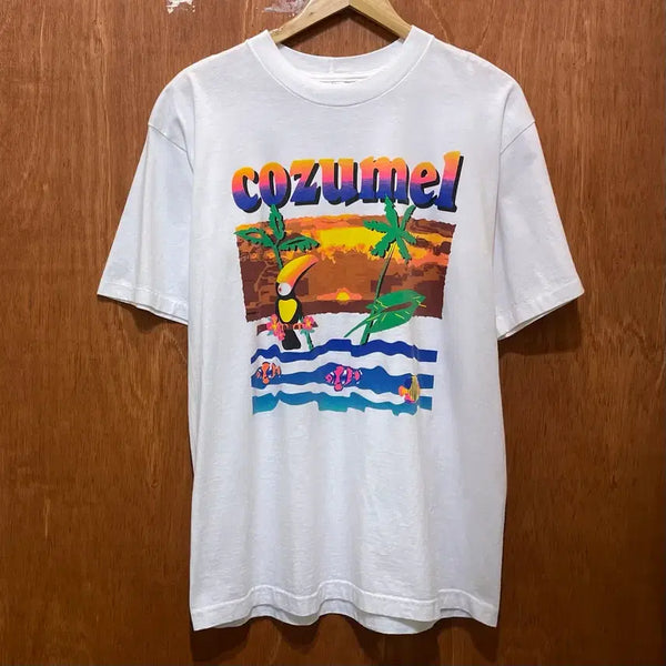 [BUNJANG] American Vintage Cozumel Printing Short Sleeve T-Shirt (L) / (L) 아메리칸 빈티지 Cozumel 프린팅 반팔티
