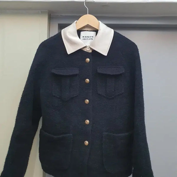 [BUNJANG] Marron Edition Wool Jacket (Free Size) / 마론에디션 울 자켓 프리사이즈