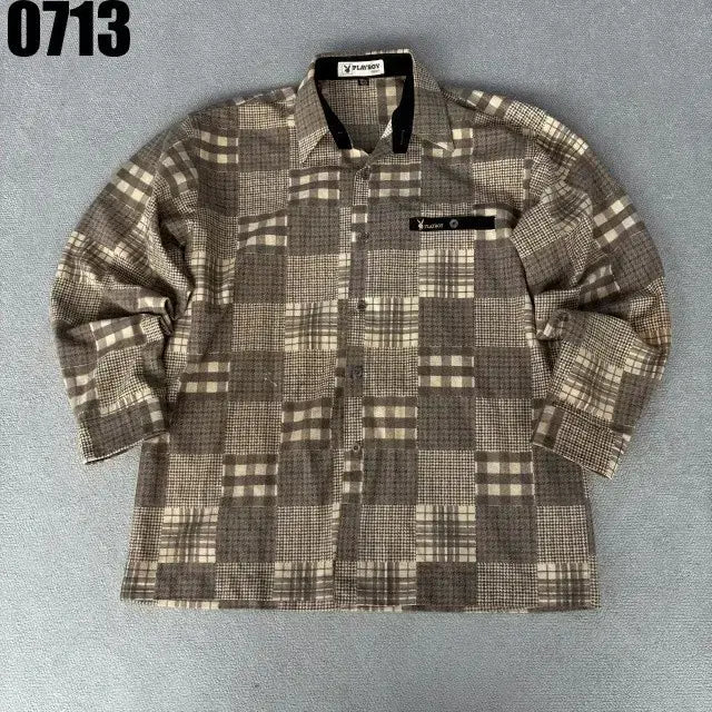 [BUNJANG] Playboy Check Pattern Shirt / 플레이보이 셔츠 체크 패턴 110