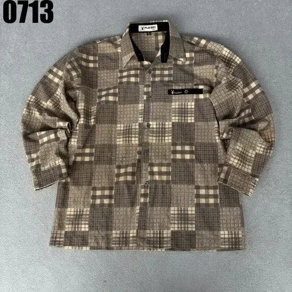 [BUNJANG] Playboy Check Pattern Shirt / 플레이보이 셔츠 체크 패턴 110