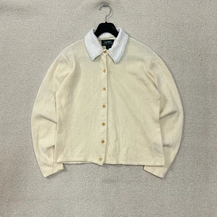 [BUNJANG] Lauren Ralph Lauren Polo Beige Wool Cardigan L / (L) 로렌 랄프로렌 폴로 베이지 울 가디건