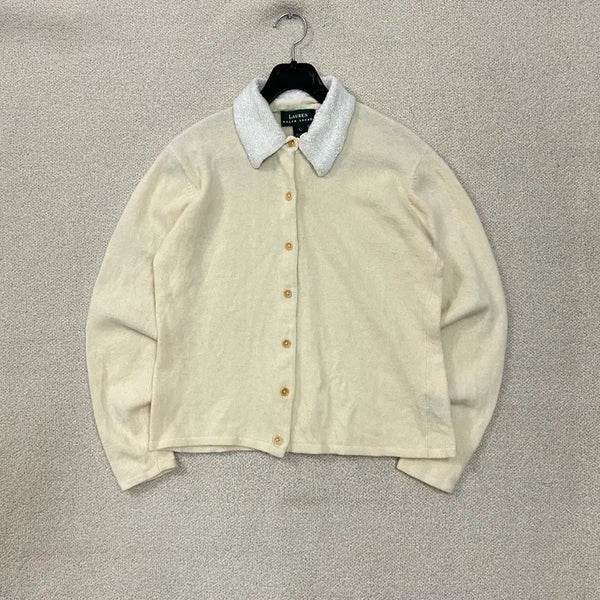 [BUNJANG] Lauren Ralph Lauren Polo Beige Wool Cardigan L / (L) 로렌 랄프로렌 폴로 베이지 울 가디건