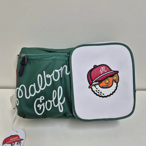 [BUNJANG] Malbon Green & White Pouch / 말본 그린화이트 파우치