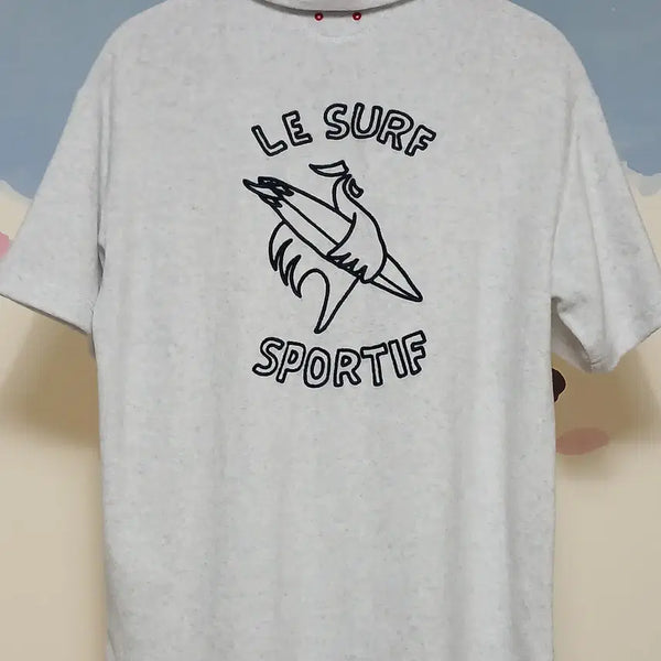 [BUNJANG] Le Coq Sportif x Nowavephobia Oversized Surfing Towel T-Shirt / (90~95) 르꼬끄 X 노웨이브포비아 오버핏 서핑 타월 반팔
