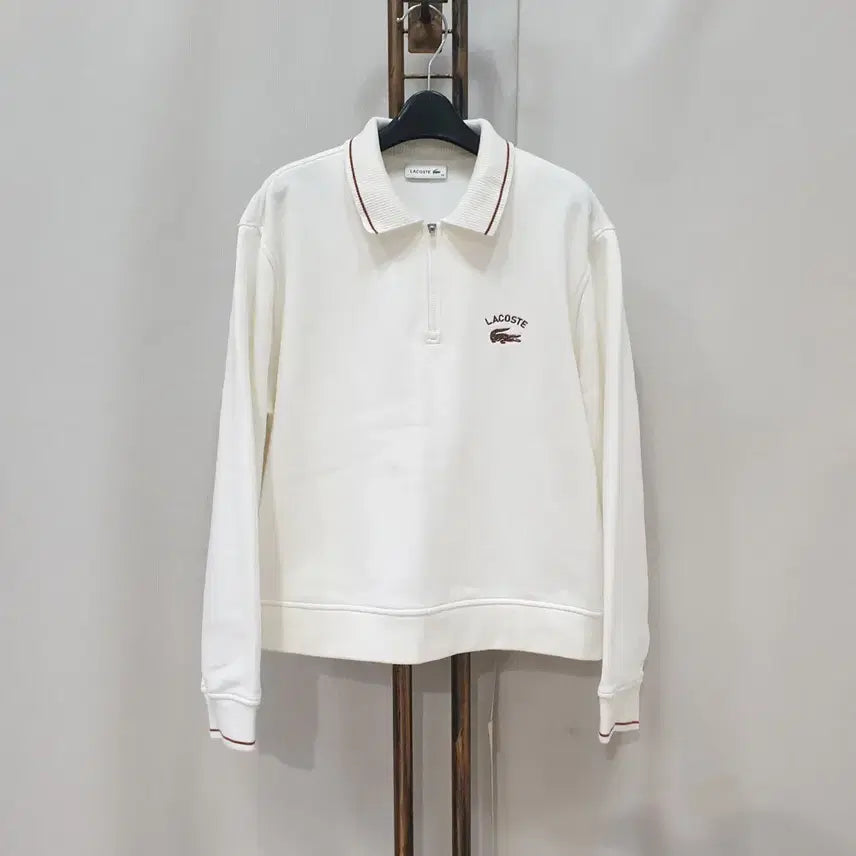 [BUNJANG] Lacoste Women's CP French Terry Half Zip Sweatshirt Size 100 / (JJ30749)라코스테 여성 CP쮸리 카라 하프 집업 100