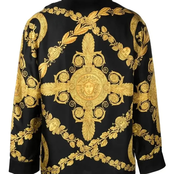 [BUNJANG] Versace Barocco Print Silk Pajama Top / 베르사체 바로코 프린트 실크 파자마 탑