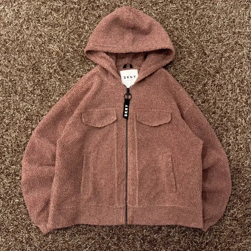 [BUNJANG] DKNY Sherpa Hooded Zip-Up Jacket / M DKNY 쉐르파 후드 집업 자켓