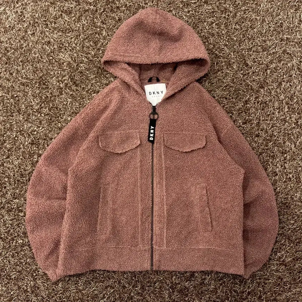 [BUNJANG] DKNY Sherpa Hooded Zip-Up Jacket / M DKNY 쉐르파 후드 집업 자켓