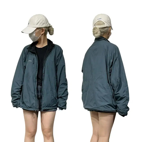 [BUNJANG] Montbell Green Oversized Windbreaker Track Jacket L / 몽벨 그린 오버핏 바람막이 트랙 자켓 L