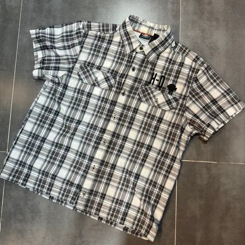 [BUNJANG] Harley-Davidson Vintage Check Oversized Shirt / [HARLEY-DAVIDSON] 할리 빈티지 체크 오버핏 셔츠