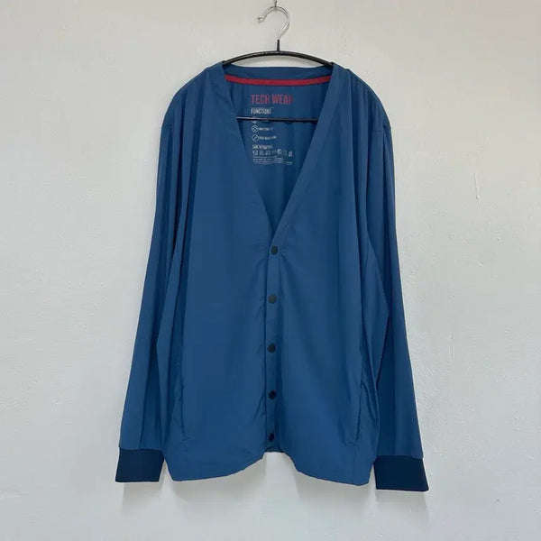 [BUNJANG] KOLON SPORT Woven Cardigan Navy / 코오롱 스포츠 우븐 가디건