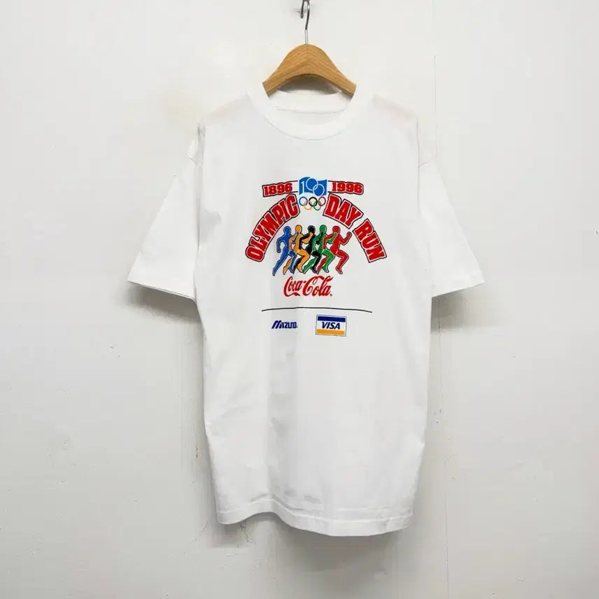 [BUNJANG] 1996 Coca-Cola Olympic Day Run T-Shirt / 1996 올림픽 기념 코카콜라 반팔 티셔츠