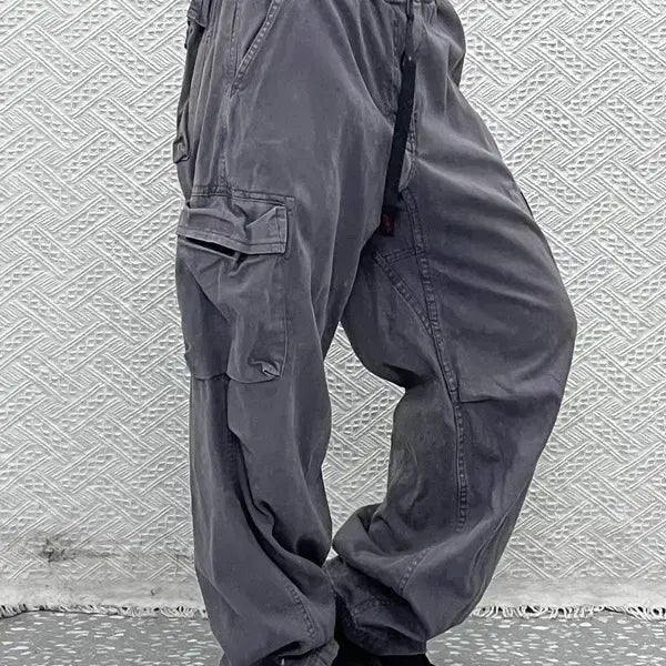 [BUNJANG] Gramicci Vintage Street Punk Ripped Belted Cargo Pants L / 그라미치 빈티지 스트릿 펑크 리그 벨티드 카고팬츠 L C13047