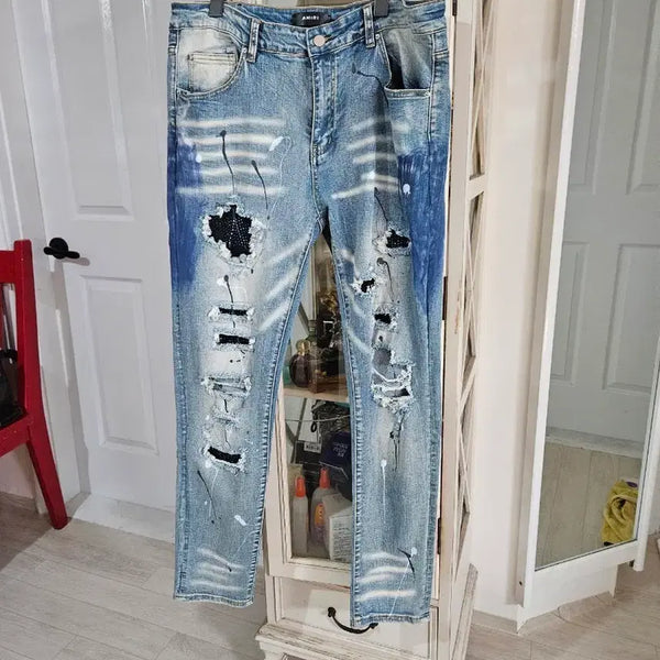 [BUNJANG] Amiri Distressed Paint Spray Detail Jeans / 아미리 청바지