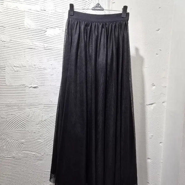 [BUNJANG] The Lourann Black Lace Long Skirt / 더로랑 블랙 레이스 롱스커트