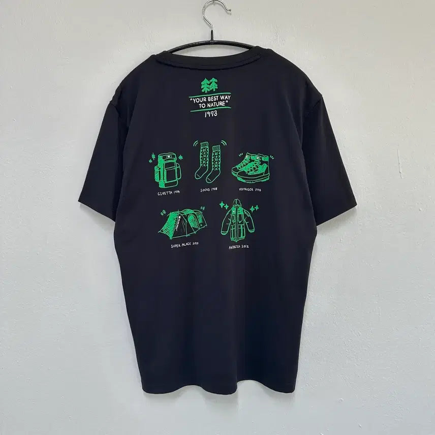 [BUNJANG] KOLON SPORT 50th Anniversary Short Sleeve T-Shirt Black / 코오롱 스포츠 50주년 반팔 티셔츠