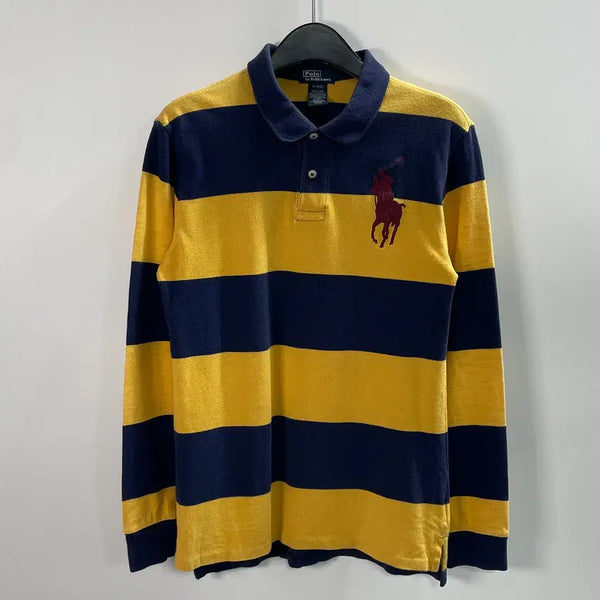 [BUNJANG] Polo Ralph Lauren Big Pony Striped PK Polo T-Shirt / 폴로 랄프로렌 빅포니 단가라 pk 카라티 (on.1238)