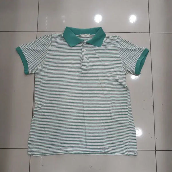 [BUNJANG] Vintage Striped Short-Sleeve T-Shirt / 빈티지 줄무늬 반팔티셔츠 작업복 추천 중고